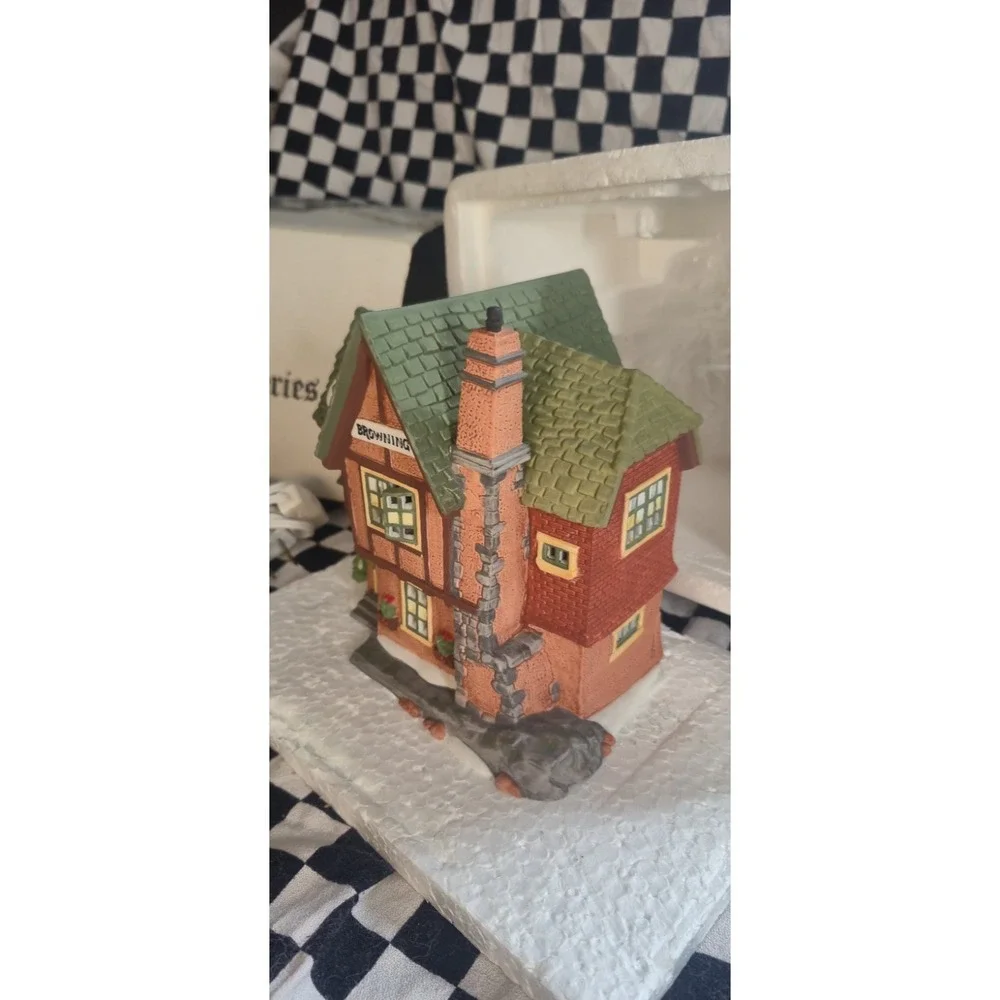 Dept 56 Dickens Village Browning Cottage 1992 Lighted Tested w/ Box